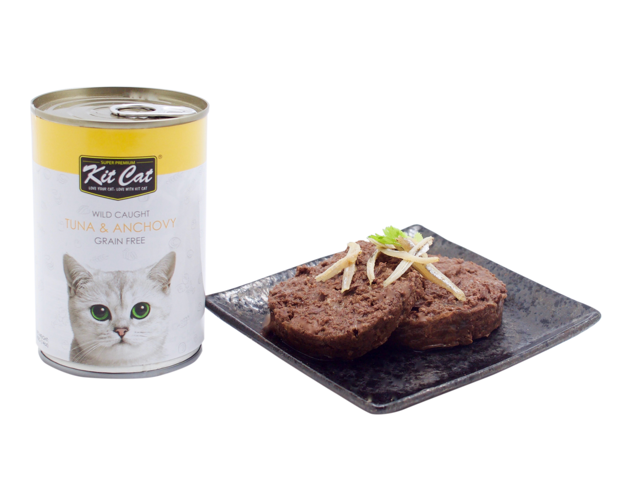 Kit Cat Wild Caught Tuna & Anchovy Canned Cat Formula 400gm