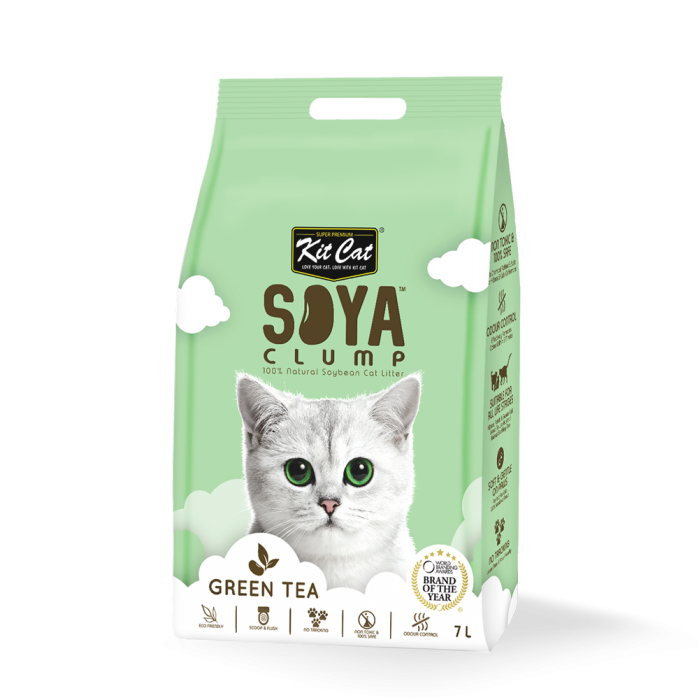 Kit Cat Soya Clump Green Tea Cat Litter 7L