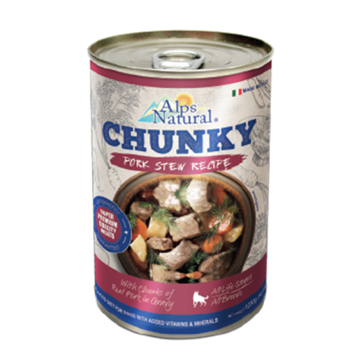 Alps Natural Chunk with Premium Meat Dog Canned Food 415gm x 6 Free 1