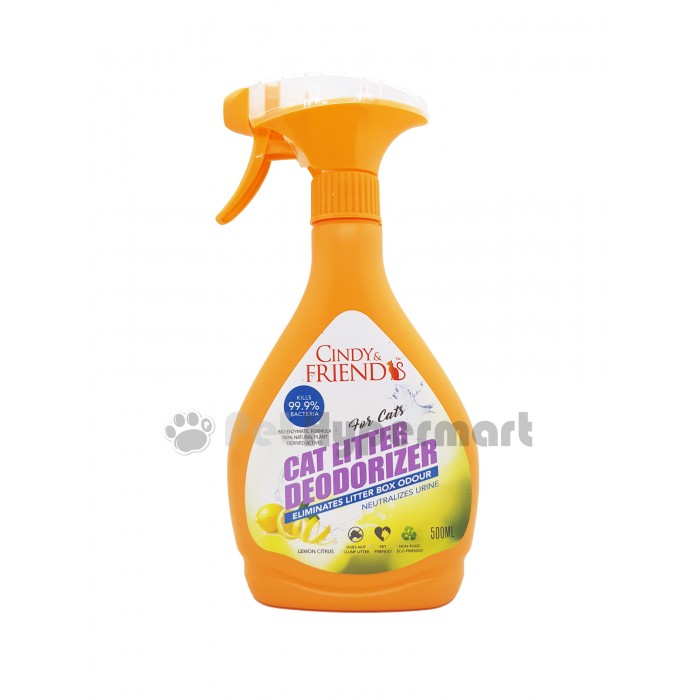 Cindy and Friends Cat Litter Deodorizer Spray (Lemon Citrus) 500ml