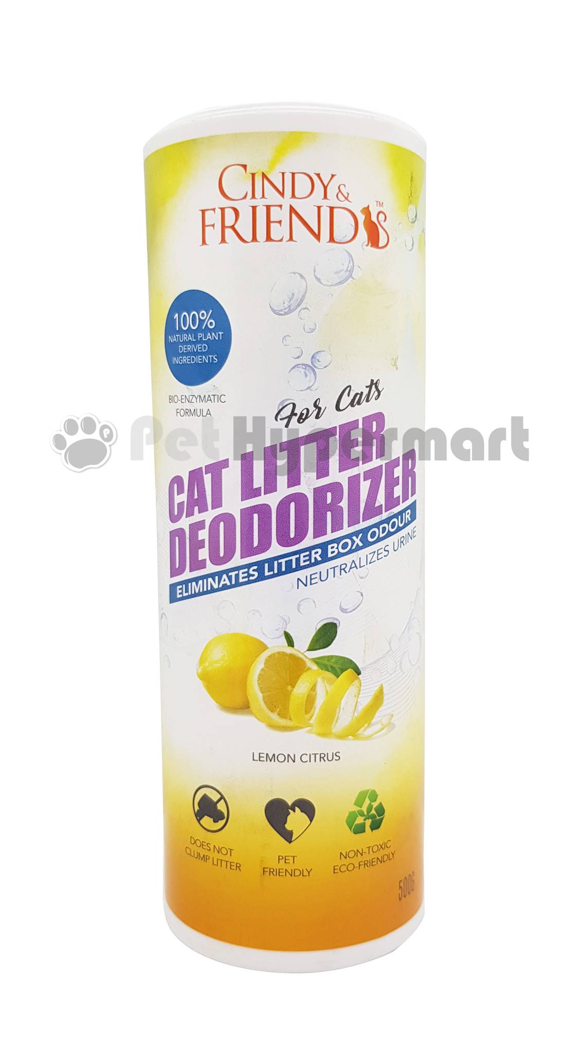 Cindy and Friends Cat Litter Deodorizer Powder (Lemon) 500gm