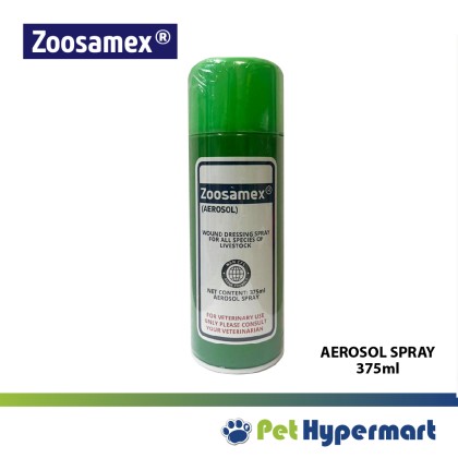 Zoosamex (Aerosol) Wound Dressing Spray For Animals/Pets 375ml (WITH BUBBLE WRAP)