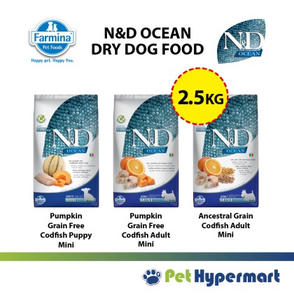 Farmina Natural & Delicious N&D Ocean Grain Free | Ancestral Grain Dog Mini Food 2.5kg