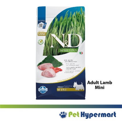 Farmina Natural & Delicious N&D Spirulina Dog MINI KIBBLE Grain Free 2kg