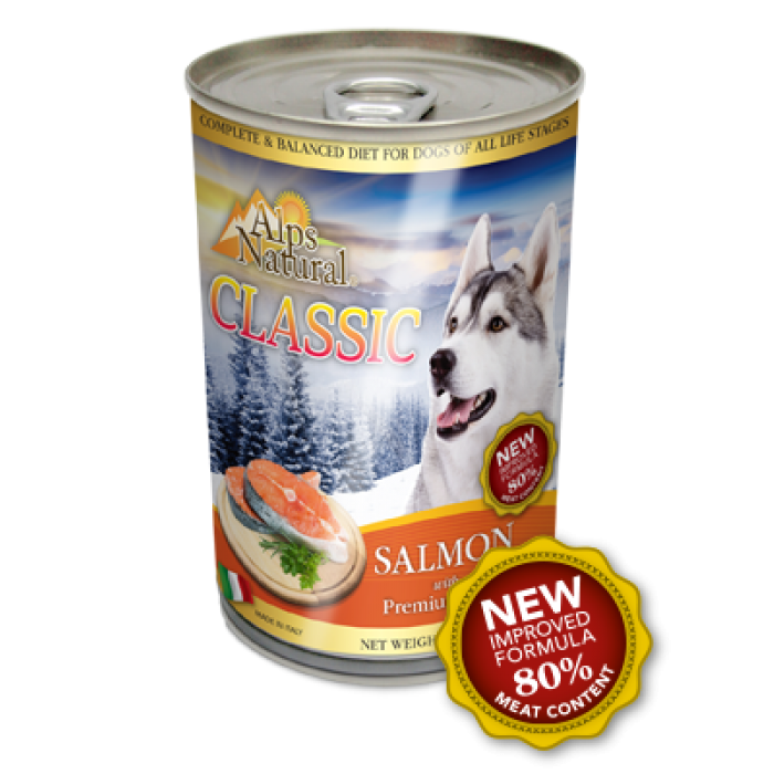 Alps Natural Classic Salmon with Premium Meat Dog Canned Food 400g